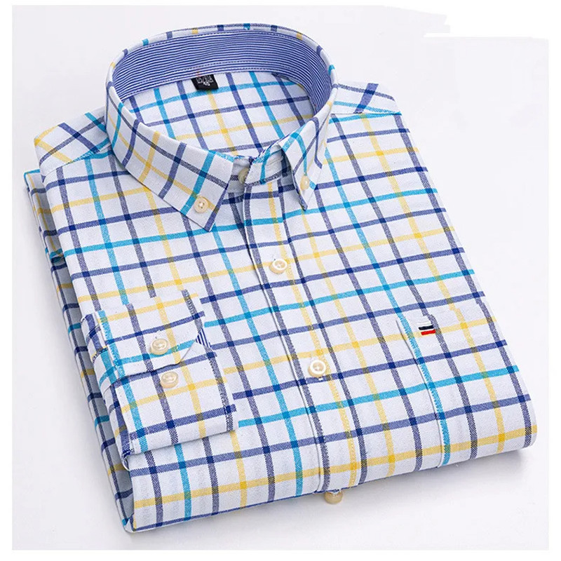 2024 new Men's Shirt Long slee - огляд і ціна Oxford Cotton Casual Shirt Business