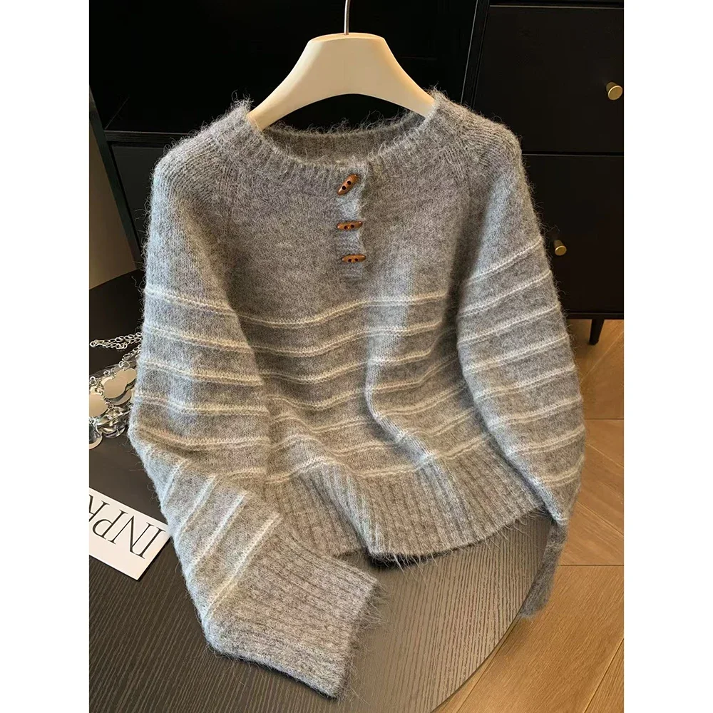 Autumn Winter Women's Striped  - огляд і ціна Shirts