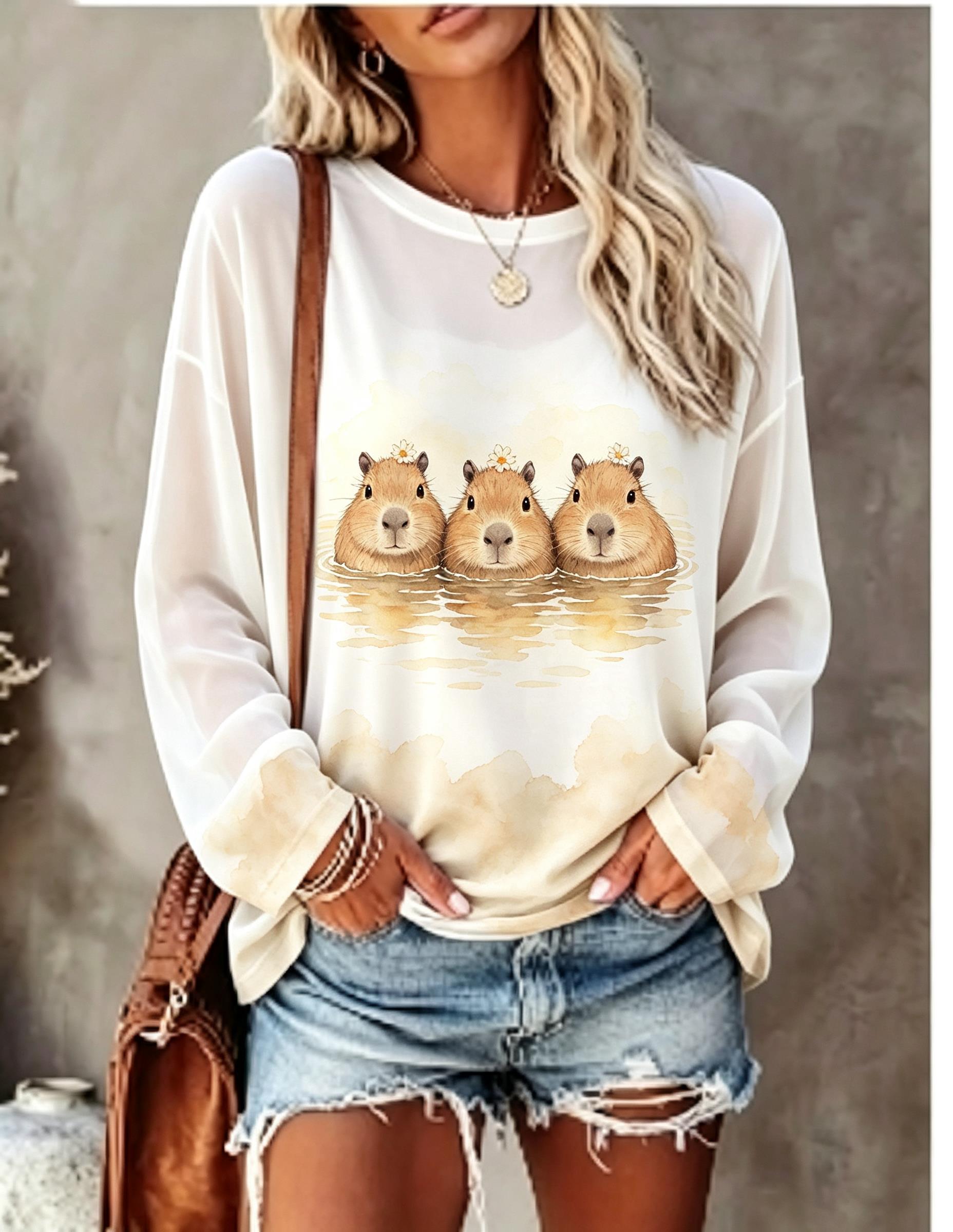 Women Long Sleeve T Shirt Cute - огляд і ціна T-Shirts